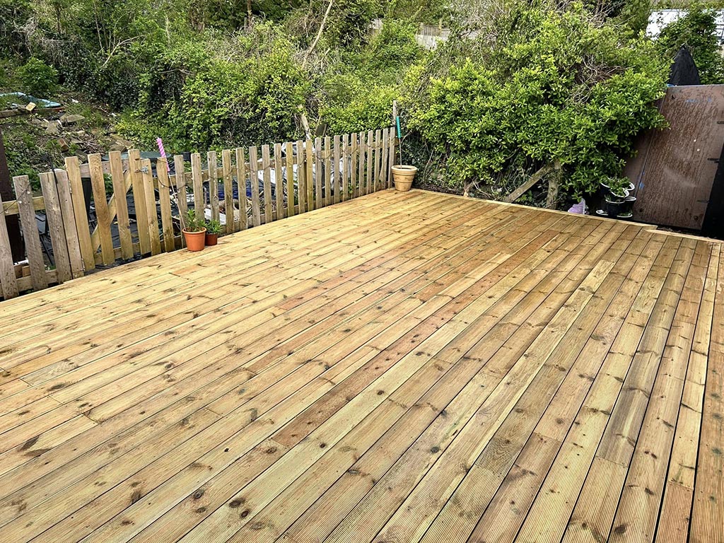 Redwood Timber Deck before